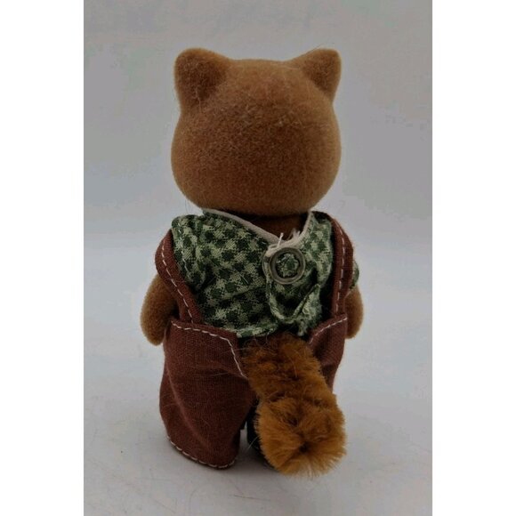 Vintage 1985 Epoch Sylvanian Slydale Fox Family Set of 4 Flocked Calico Critters - Picture 15 of 16